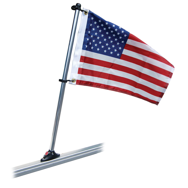 Taylor Made Pontoon 30" Flag Pole Mount & 16" x 24" US Flag [922]-Angler's World
