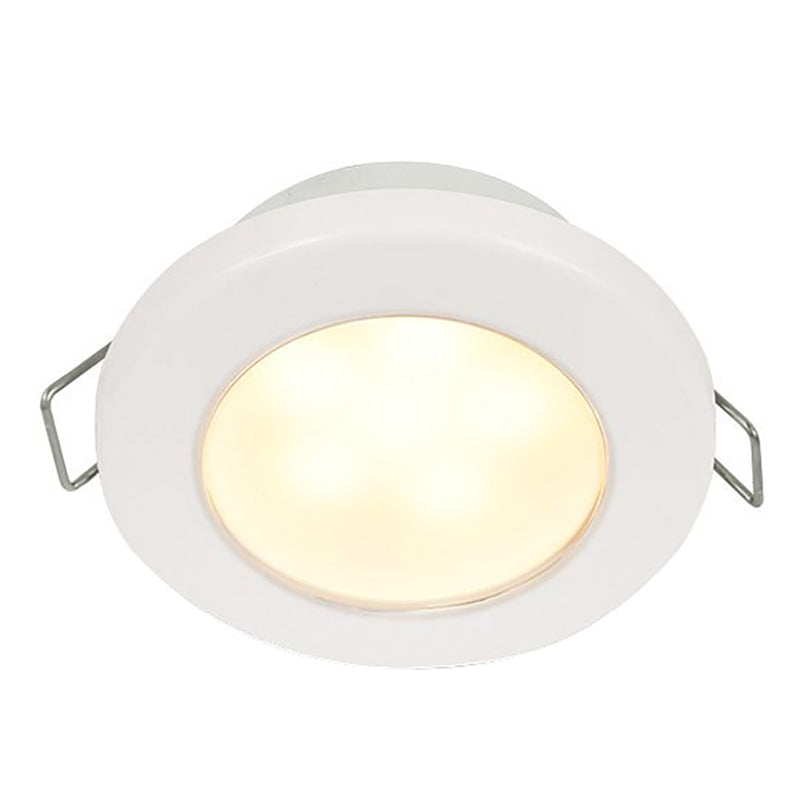 Hella Marine EuroLED 75 3" Round Spring Mount Down Light - Warm White LED - White Plastic Rim - 12V [958109511]-Angler's World