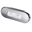 Hella Marine Surface Mount Oblong LED Courtesy Lamp - White LED - Stainless Steel Bezel [980869301]-Angler's World