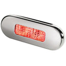 Hella Marine Surface Mount Oblong LED Courtesy Lamp - Red LED - Stainless Steel Bezel [980869501]-Angler's World