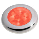 Hella Marine Slim Line LED 'Enhanced Brightness' Round Courtesy Lamp - Red LED - Stainless Steel Bezel - 12V [980507221]-Angler's World