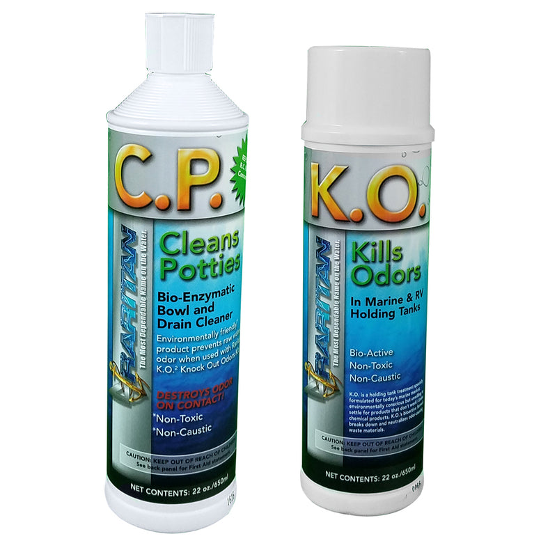 Raritan Potty Pack w/K.O. Kills Odors C.P. Cleans Potties - 1 of Each - 32oz Bottles [1PPOT]-Angler's World