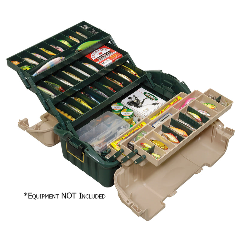 Plano Hip Roof Tackle Box w/6-Trays - Green/Sandstone [861600]-Angler's World