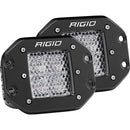 RIGID Industries D-Series PRO - Flush Mount - Diffused - Pair - Black [212513]-Angler's World