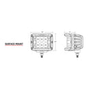 RIGID Industries D-SS Series PRO Flood LED Surface Mount - Pair - Black [262113]-Angler's World
