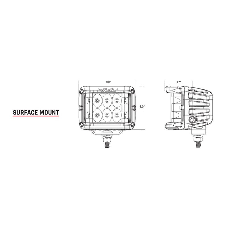 RIGID Industries D-SS Series PRO Flood LED Surface Mount - Pair - Black [262113]-Angler's World