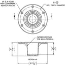 TACO Table Support - Flush Mount - Fits 2-3/8" Pedestals [Z10-4085BLY60MM]-Angler's World