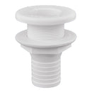 Attwood Plastic Thru-Hull Fitting - 1-1/2" - White [3875-3]-Angler's World