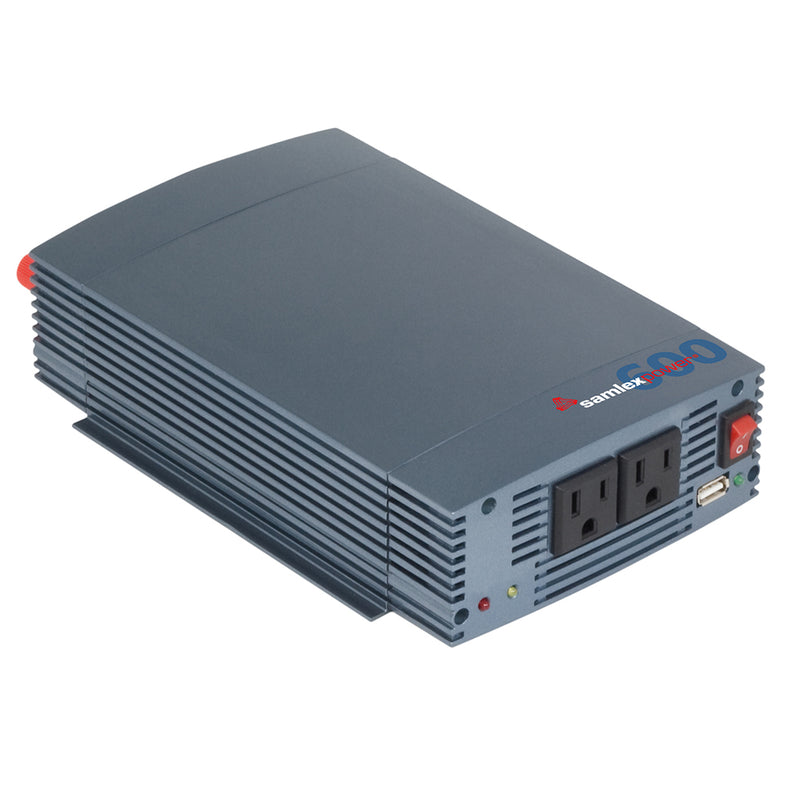 Samlex 600W Pure Sine Wave Inverter - 12V w/USB Charging Port [SSW-600-12A]-Angler's World
