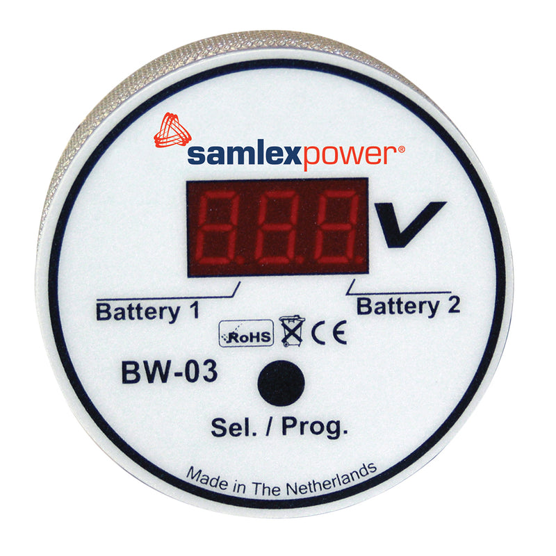Samlex Dual Battery Monitor - 12V or 24V - Auto Detection [BW-03]-Angler's World
