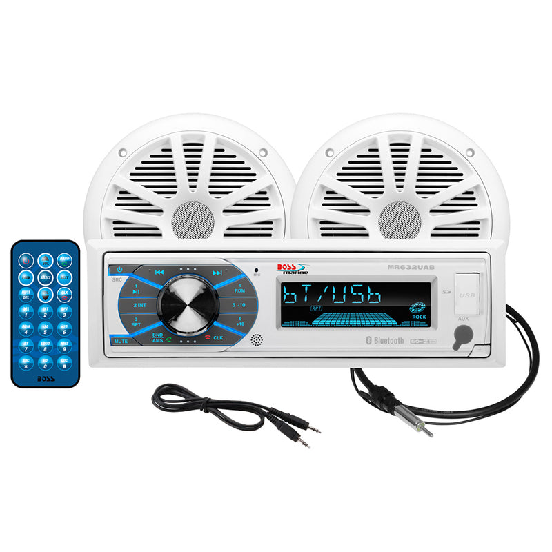 Boss Audio MCK632WB.6 Marine Stereo 6.5" Speaker Kit - White [MCK632WB.6]-Angler's World