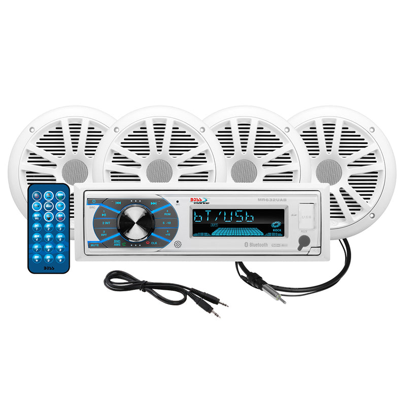 Boss Audio MCK632WB.64 Marine Stereo 2 Pairs of 6.5" Speaker Kit - White [MCK632WB.64]-Angler's World