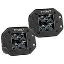 RIGID Industries D-Series PRO Flush Mount - Spot LED - Midnight Edition - Pair - Black [212213BLK]-Angler's World