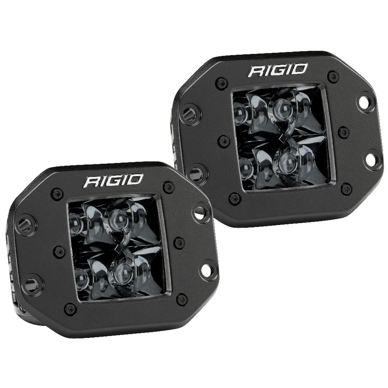 RIGID Industries D-Series PRO Flush Mount - Spot LED - Midnight Edition - Pair - Black [212213BLK]-Angler's World