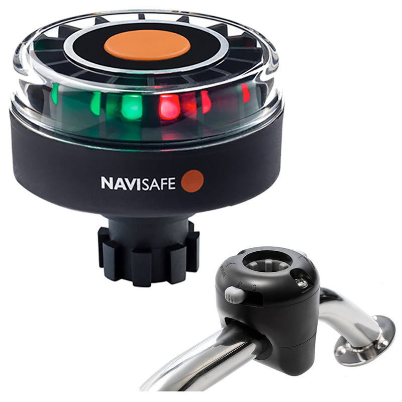 Navisafe Navilight Tricolor 2NM w/Navibolt Base Rail Mount - Black [342KIT]-Angler's World