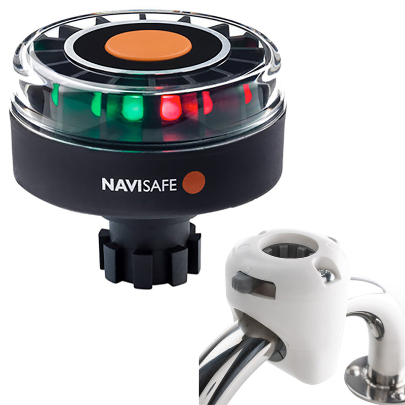 Navisafe Navilight Tricolor 2NM w/Navibolt Base Rail Mount - White [342KIT3]-Angler's World