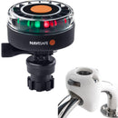 Navisafe Navilight 2NM Tricolor w/Navimount Base Rail Mount - White [340KIT3]-Angler's World