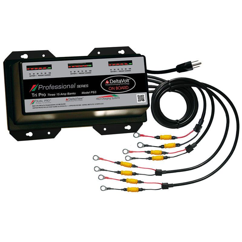 Dual Pro Professional Series Battery Charger - 45A - 3-15A-Banks - 12V-36V [PS3]-Angler's World