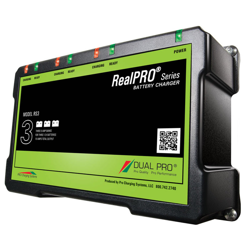 Dual Pro RealPRO Series Battery Charger - 18A - 3-6A-Banks - 12V-36V [RS3]-Angler's World