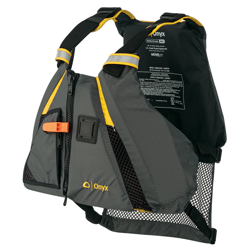 Onyx MoveVent Dynamic Paddle Sports Vest - Yellow/Grey - XS/SM [122200-300-020-18]-Angler's World