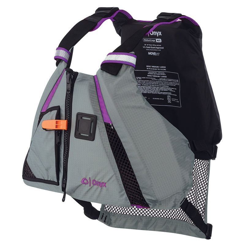 Onyx MoveVent Dynamic Paddle Sports Vest - Purple/Grey - M/L [122200-600-040-18]-Angler's World