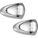 Attwood LED Docking Lights - Stainless Steel - White LED - Pair [6522SS7]-Angler's World