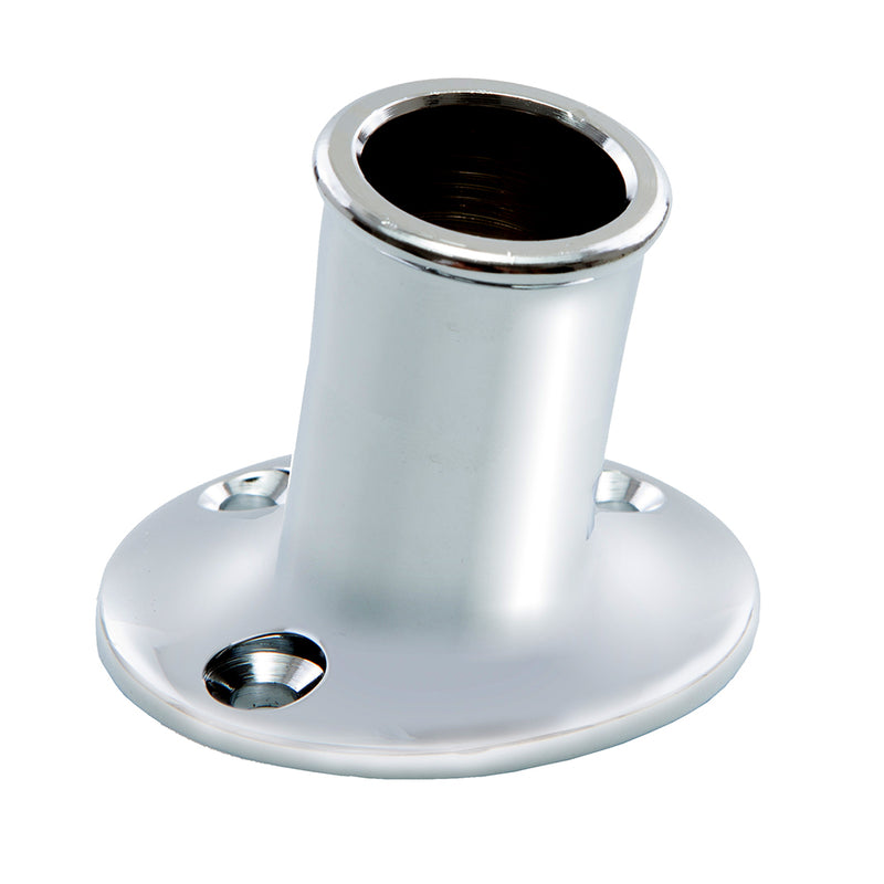 Whitecap Top-Mounted Flag Pole Socket CP/Brass - 3/4" ID [S-5001]-Angler's World