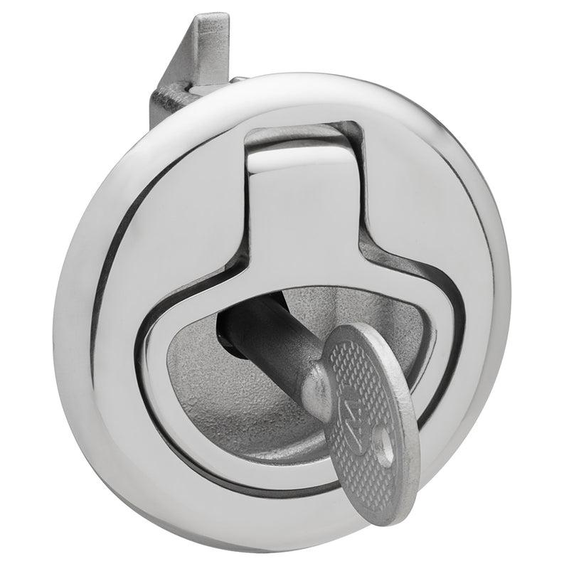 Whitecap Slam Latch Stainless Steel Locking Ring Pull [6136C]-Angler's World