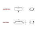 RIGID Industries SR-Q PRO Back Light Kit - Flush Mount Diffused - Pair - Black [980033]-Angler's World