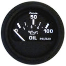 Faria Euro Black 2" Oil Pressure Gauge (100 PSI) [12845]-Angler's World