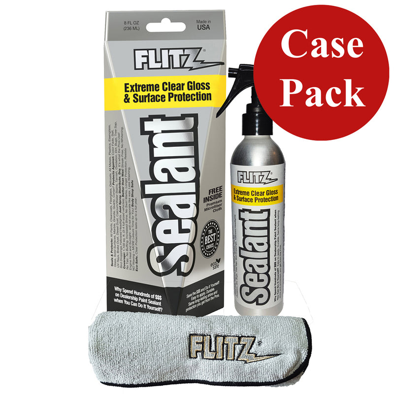 Flitz Ceramic Sealant Spray Bottle w/Microfiber Polishing Cloth - 236ml/8oz *Case of 6* [CS 02908CASE]-Angler's World