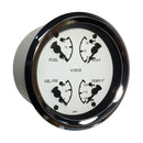 VDO Cockpit Marine 85mm (3-3/8") 4 in 1 Gauge - White Dial/Bezel [110-15800]-Angler's World