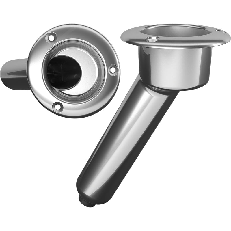 Mate Series Stainless Steel 30 Rod Cup Holder - Drain - Round Top [C1030D]-Angler's World