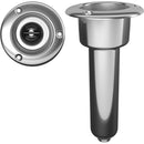 Mate Series Stainless Steel 0 Rod Cup Holder - Drain - Round Top [C1000D]-Angler's World