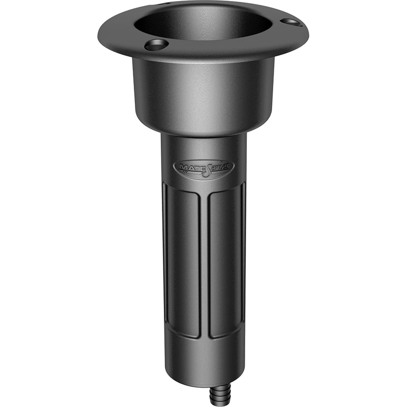 Mate Series Plastic 0 Rod Cup Holder - Drain - Round Top - Black [P1000DB]-Angler's World
