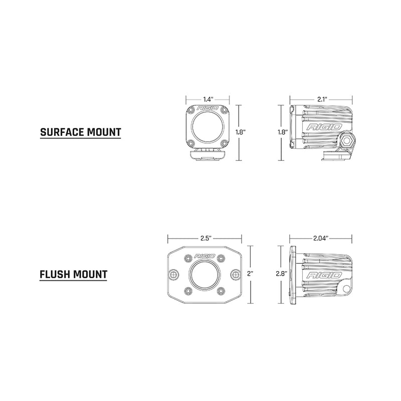 RIGID Industries Ignite Surface Mount Flood - Single - Black [20521]-Angler's World