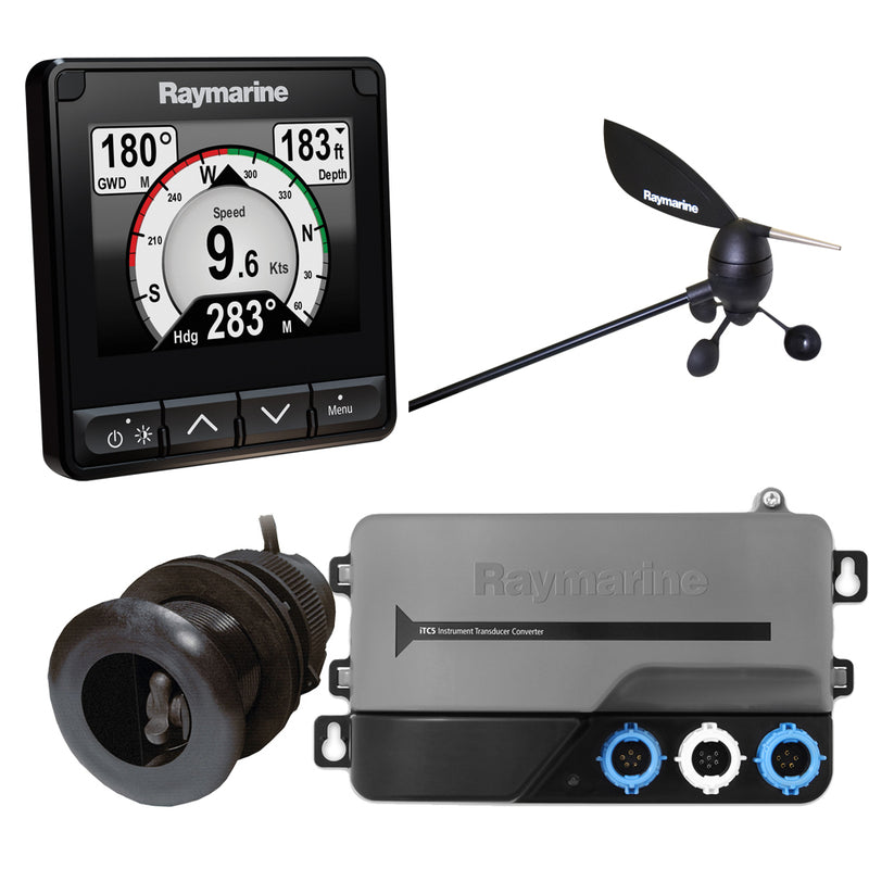 Raymarine i70s System Pack w/Color Instrument Wind, DST Transducers, iTC-5, and STng Backbone [T70216]-Angler's World