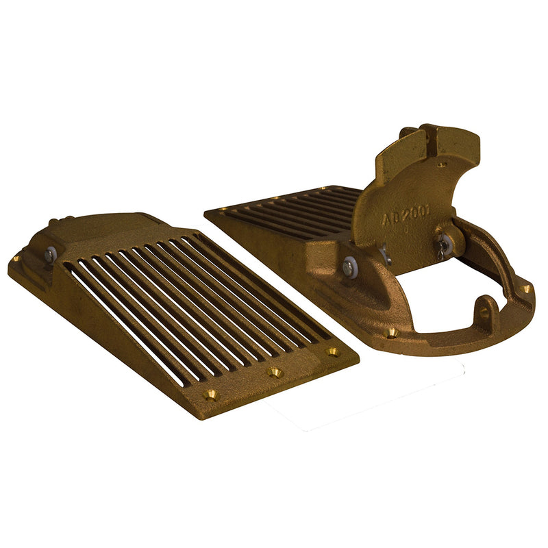 GROCO Bronze Slotted Hull Scoop Strainer w/Access Door f/Up to 1-1/4" Thru Hull [ASC-1250]-Angler's World