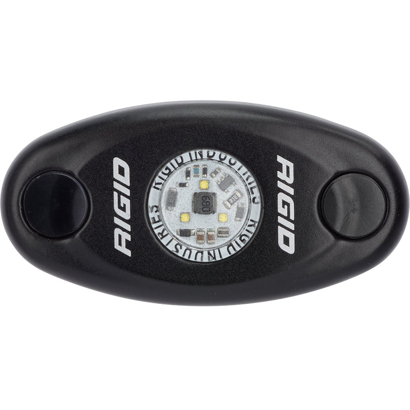 RIGID Industries A-Series Black Low Power LED Light - Single - Cool White [480033]-Angler's World