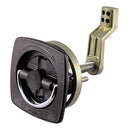 Perko Flush Latch - Non-Locking - 2.5" x 2.5" w/Offset Cam Bar Flexible Polymer Strike [0932DP1BLK]-Angler's World