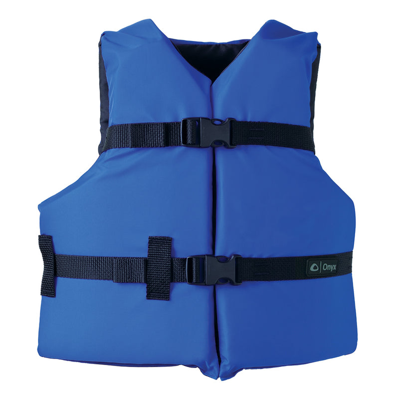 Onyx Nylon General Purpose Life Jacket - Youth 50-90lbs - Blue [103000-500-002-12]-Angler's World