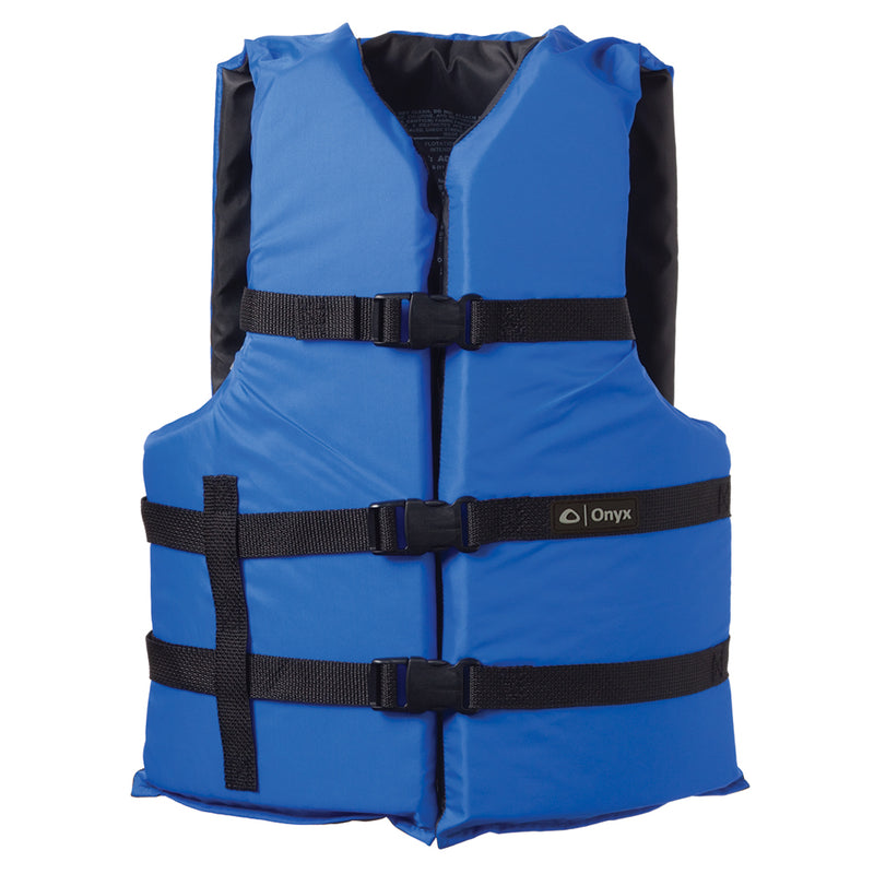 Onyx Nylon General Purpose Life Jacket - Adult Oversize - Blue [103000-500-005-12]-Angler's World