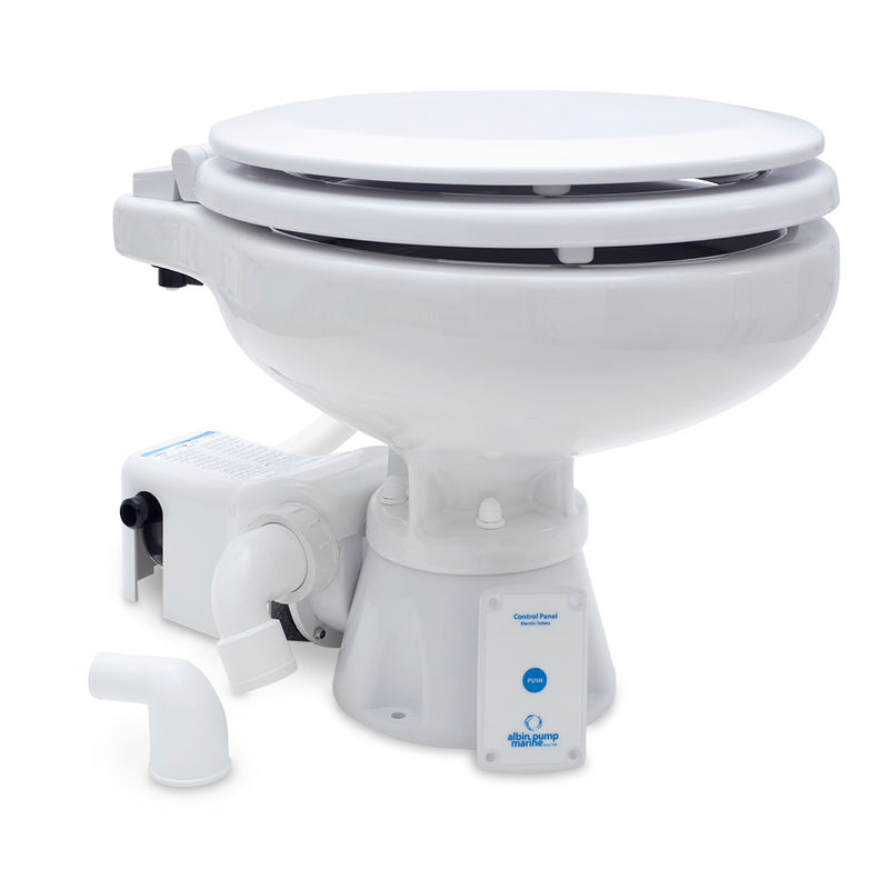 Albin Group Marine Toilet Standard Electric EVO Compact Low - 12V [07-02-008]-Angler's World