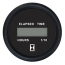Faria Euro Black 2" Digital Hourmeter Gauge [12835]-Angler's World