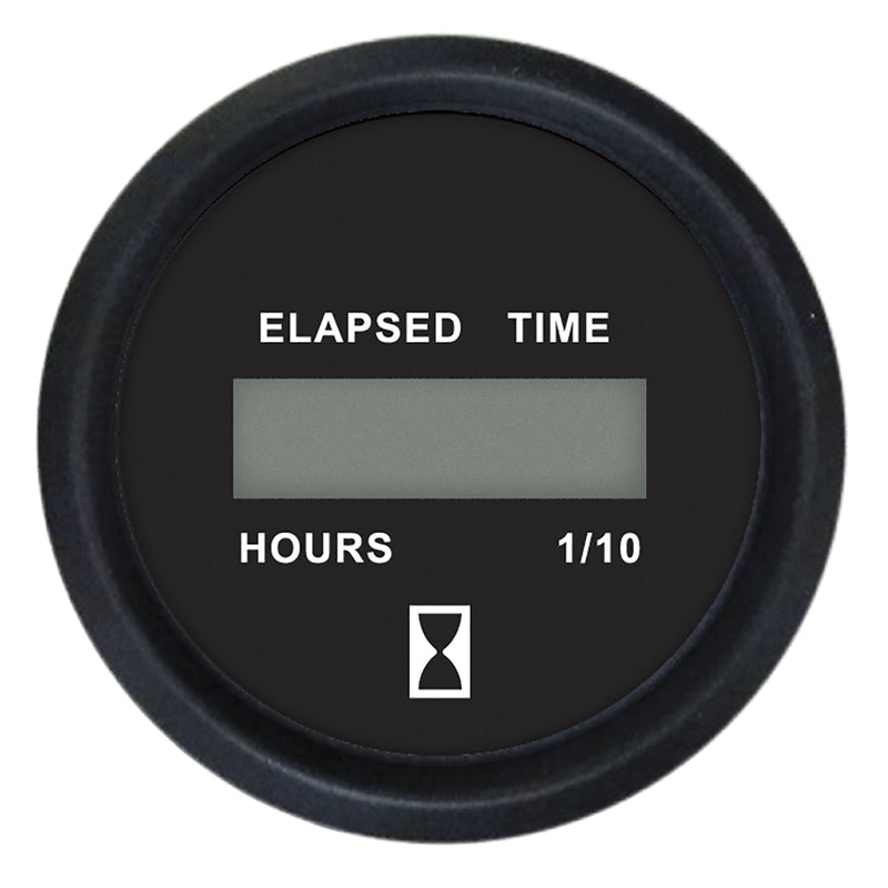 Faria Euro Black 2" Digital Hourmeter Gauge [12835]-Angler's World