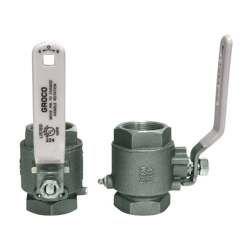 GROCO 2" NPT Stainless Steel In-Line Ball Valve [IBV-2000-S]-Angler's World