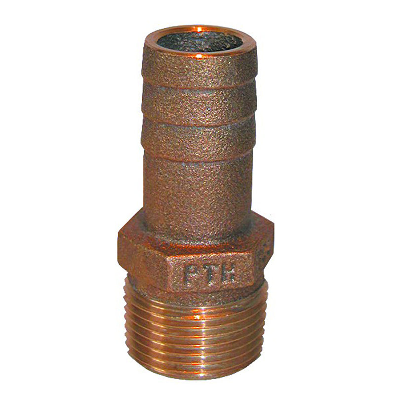 GROCO 1/2" NPT x 1/2" ID Bronze Pipe to Hose Straight Fitting [PTH-500]-Angler's World
