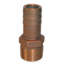 GROCO 1" NPT x 1" ID Bronze Pipe to Hose Straight Fitting [PTH-1000]-Angler's World