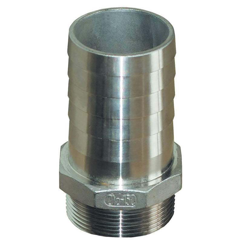 GROCO 3/4" NPT x 3/4" ID Stainless Steel Pipe to Hose Straight Fitting [PTH-750-S]-Angler's World
