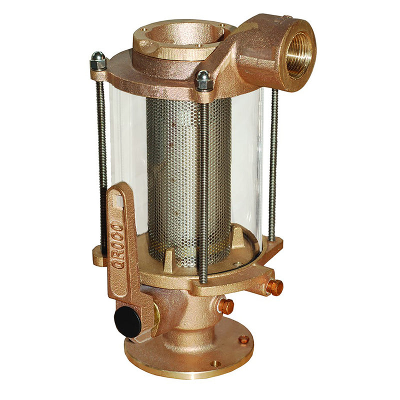 GROCO 1-1/2" Ball Valve/Seacock Raw Water Strainer Combo [BVS-1500]-Angler's World